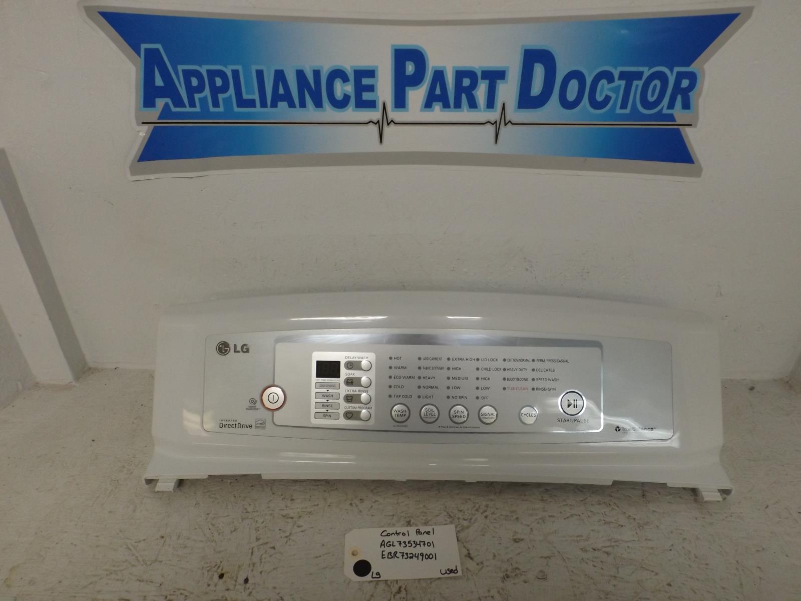 LG Washer AGL73534701 EBR73249001 Control Panel Used LG Washer AGL73534701 EBR73249001 Control Panel Used
